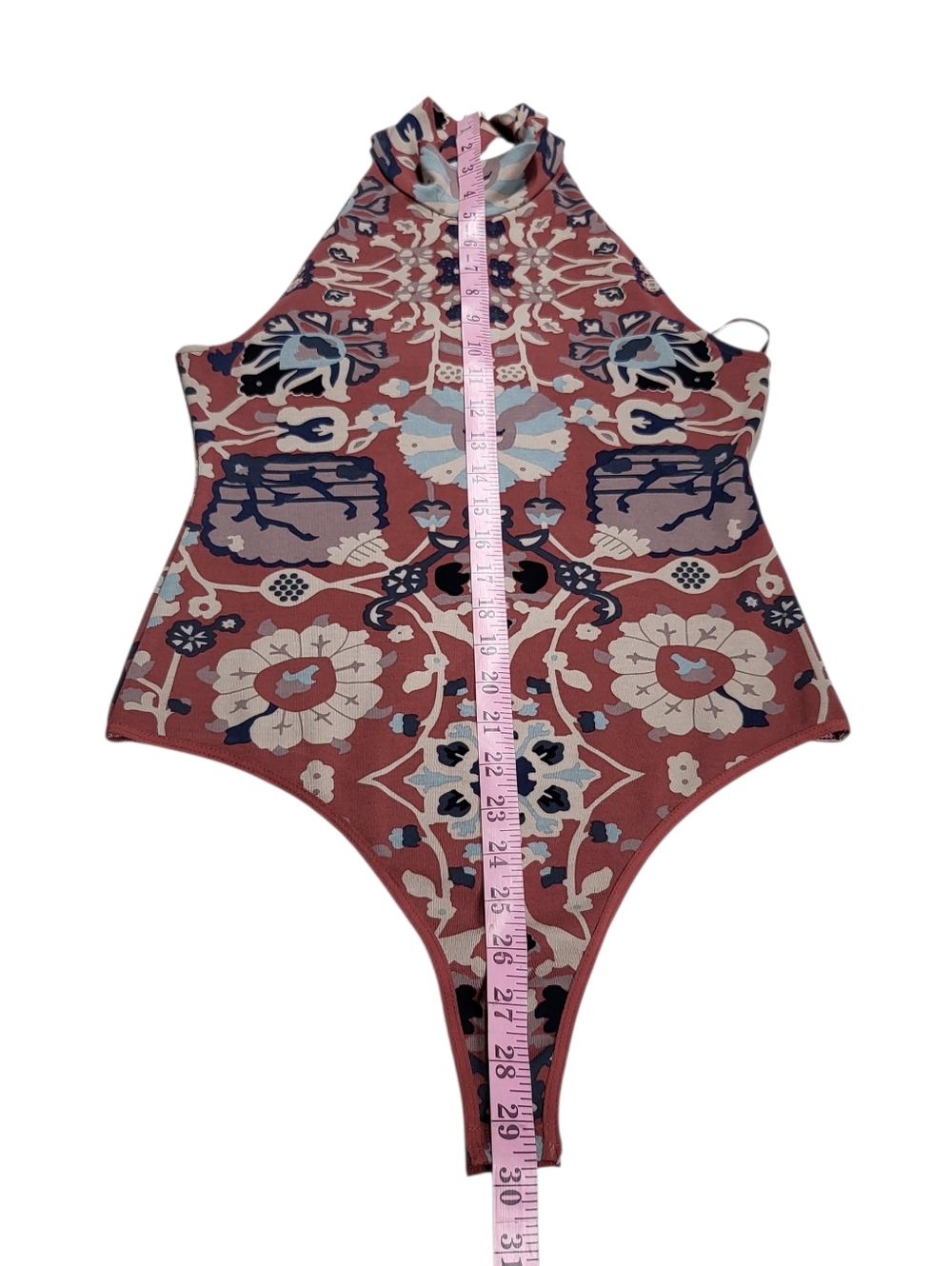 FP Intimately Body — Printed High-Neck Bodysuit in Dusty Pink-Brown - Picture 10 of 16